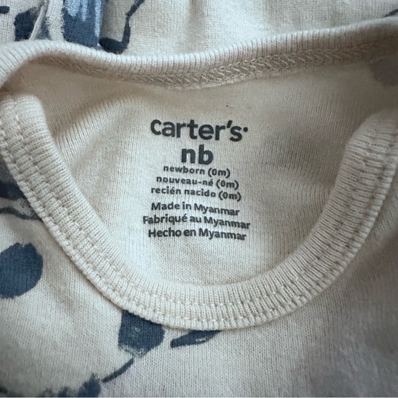 Carters Newborn Baby 2-Pack Sleeper Gowns Panda Print and Striped Print - Picture 7 of 7